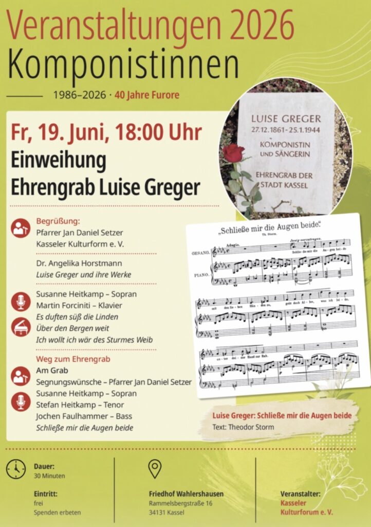 Plakat zur Einweihung des Ehrengrabes am 19. Juni 2026